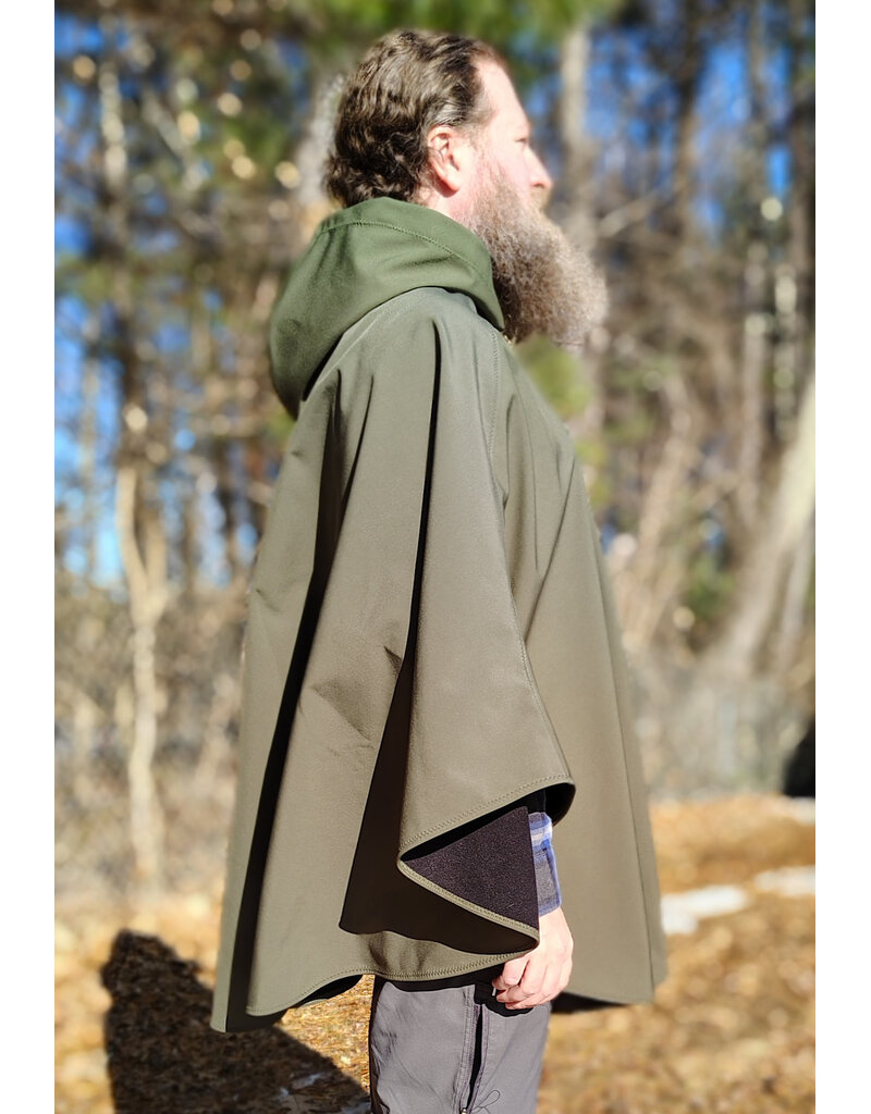 Cloakmakers.com 5915-Washable Sage Green Raincloak w/ Antique Bronze Tone Clasp