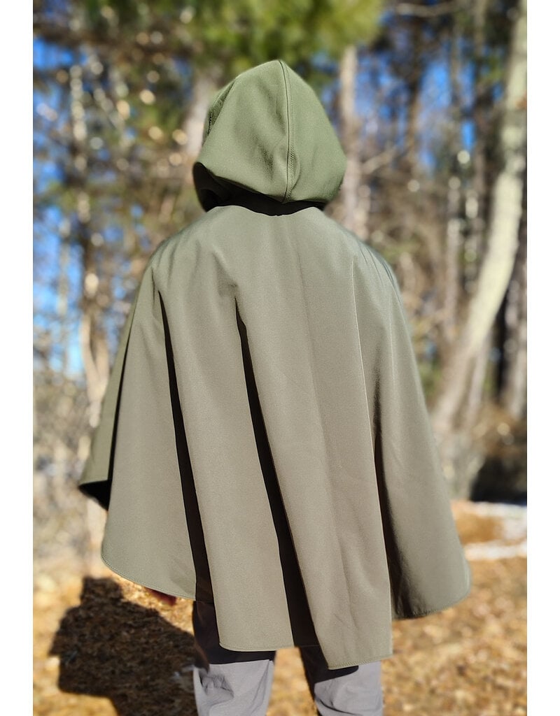 Cloakmakers.com 5915-Washable Sage Green Raincloak w/ Antique Bronze Tone Clasp