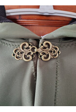 Cloakmakers.com 5915-Washable Sage Green Raincloak w/ Antique Bronze Tone Clasp