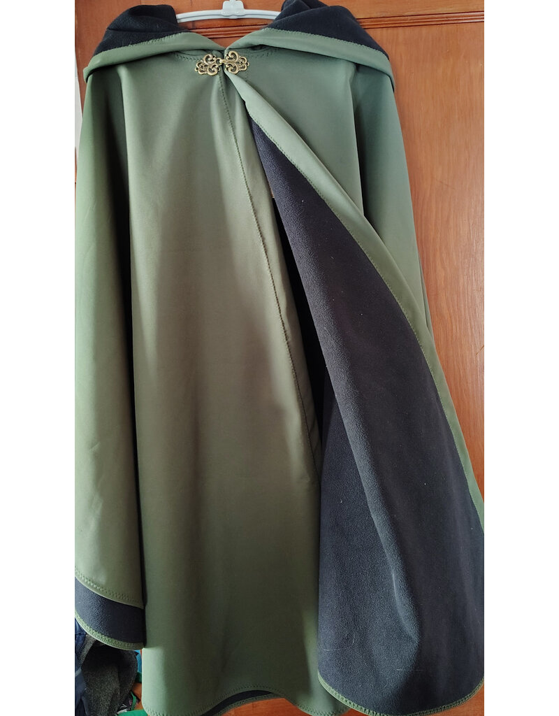 Cloakmakers.com 5915-Washable Sage Green Raincloak w/ Antique Bronze Tone Clasp