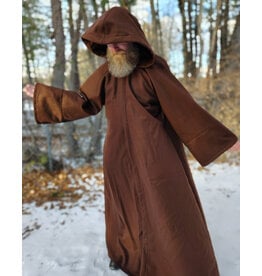 Cloakmakers.com R575-Brown Wool Blend Jedi Robe w/ Pockets & Hook and Loop Clasp
