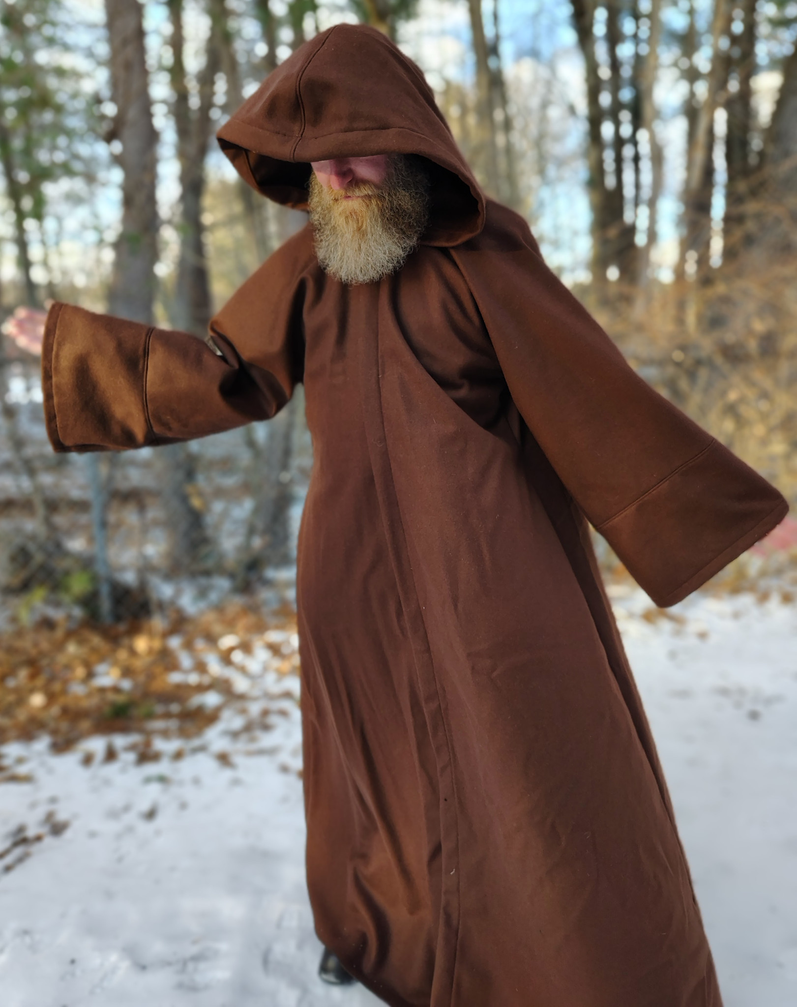 希少 UNDERCOVER LAYERED HOODED COAT JEDI cloakmakerscom-r575-brown-wool