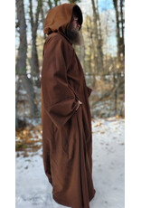 Cloakmakers.com R575-Brown Wool Blend Jedi Robe w/ Pockets & Hook and Loop Clasp
