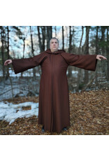 Cloakmakers.com R575-Brown Wool Blend Jedi Robe w/ Pockets & Hook and Loop Clasp