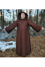 Cloakmakers.com R575-Brown Wool Blend Jedi Robe w/ Pockets & Hook and Loop Clasp