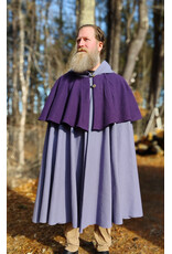 Cloakmakers.com 5926-Washable Purple & Lavender Mantle Cloak w/ Purple Velvet Hood Lining & Dual Button & Loop Clasp