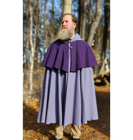 Cloakmakers.com 5926-Washable Purple & Lavender Mantle Cloak w/ Purple Velvet Hood Lining & Dual Button & Loop Clasp