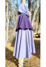 Cloakmakers.com 5926-Washable Purple & Lavender Mantle Cloak w/ Purple Velvet Hood Lining & Dual Button & Loop Clasp