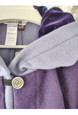 Cloakmakers.com 5926-Washable Purple & Lavender Mantle Cloak w/ Purple Velvet Hood Lining & Dual Button & Loop Clasp
