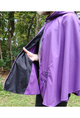Cloakmakers.com 5778-Washable Purple Faux Wool Dragon Cloak w/ Black Hood Lining & Pockets