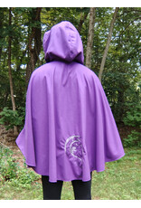 Cloakmakers.com 5778-Washable Purple Faux Wool Dragon Cloak w/ Black Hood Lining & Pockets