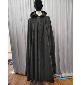 Cloakmakers.com 5937-Washable Almost Black Fleece Cloak w/ Very Good Water Resistance