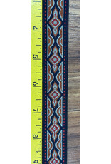 Cloakmakers.com Long Diamond Geometric Wide Trim - Red/Grey/Curry on Black