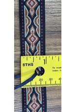 Cloakmakers.com Long Diamond Geometric Wide Trim - Red/Grey/Curry on Black