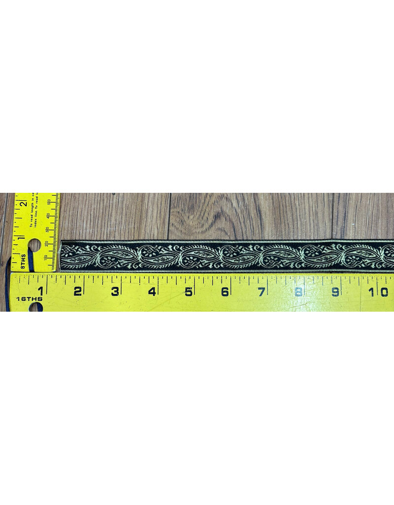 Black and Gold Paisley Trim