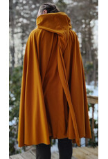 Cloakmakers.com 5939-Washable Goldish Yellow Fleece Cloak w/ Long Liripipe Hood & Rain Resistance