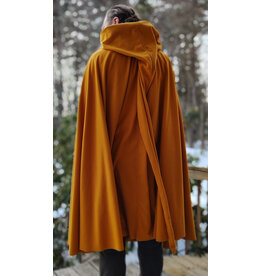 Cloakmakers.com 5939-Washable Goldish Yellow Fleece Cloak w/ Long Liripipe Hood & Rain Resistance
