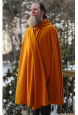 Cloakmakers.com 5939-Washable Goldish Yellow Fleece Cloak w/ Long Liripipe Hood & Rain Resistance