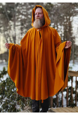 Cloakmakers.com 5939-Washable Goldish Yellow Fleece Cloak w/ Long Liripipe Hood & Rain Resistance