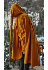 Cloakmakers.com 5939-Washable Goldish Yellow Fleece Cloak w/ Long Liripipe Hood & Rain Resistance
