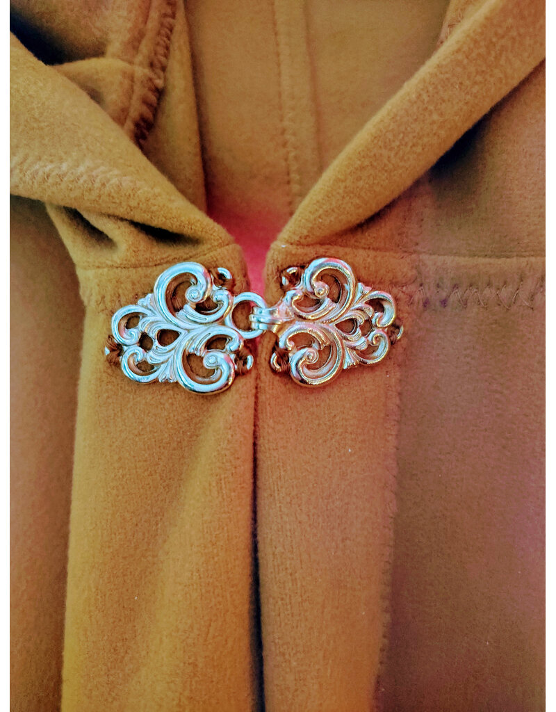 Cloakmakers.com 5939-Washable Goldish Yellow Fleece Cloak w/ Long Liripipe Hood & Rain Resistance