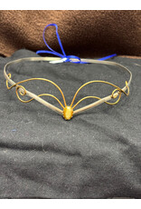 Cloakmakers.com Aurora Circlet - Yellow Faceted Stone w/ Tendrils