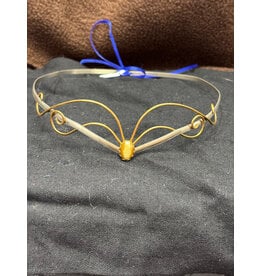 Cloakmakers.com Aurora Circlet - Yellow Faceted Stone w/ Tendrils