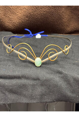 Cloakmakers.com Auora Circlet - Green and White Stone w/Tendrils