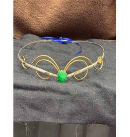 Cloakmakers.com Aurora Circlet - Green Stone w/tendrils