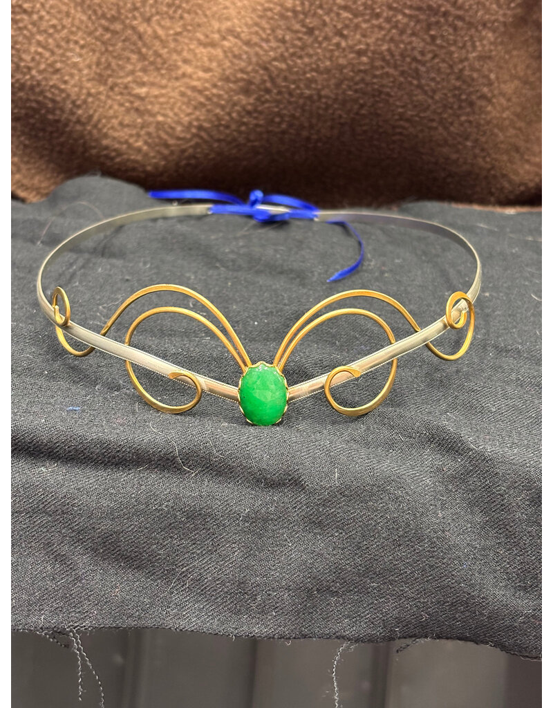 Cloakmakers.com Aurora Circlet - Green Stone w/tendrils