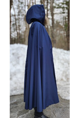 Cloakmakers.com 5944-Washable Lightweight Navy Blue Raincloak w/ Silver Tone Clasp
