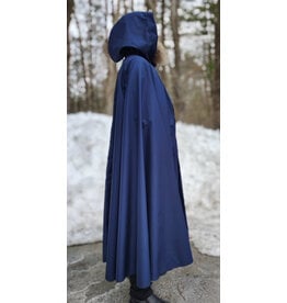 Cloakmakers.com 5944-Washable Lightweight Navy Blue Raincloak w/ Silver Tone Clasp