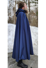 Cloakmakers.com 5944-Washable Lightweight Navy Blue Raincloak w/ Silver Tone Clasp