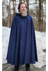 Cloakmakers.com 5944-Washable Lightweight Navy Blue Raincloak w/ Silver Tone Clasp