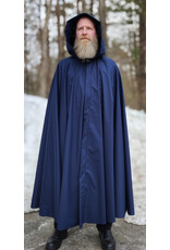 Cloakmakers.com 5944-Washable Lightweight Navy Blue Raincloak w/ Silver Tone Clasp