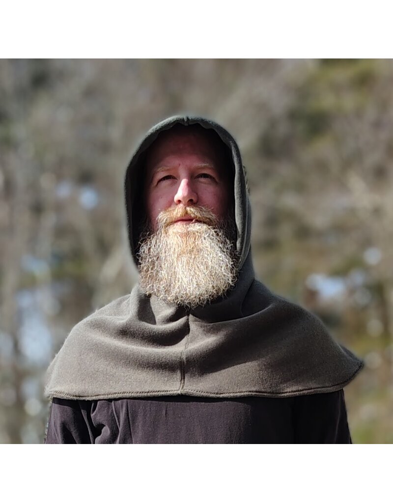 Cloakmakers.com H557-Washable Sage Green Fleece Hooded Cowl