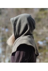 Cloakmakers.com H557-Washable Sage Green Fleece Hooded Cowl
