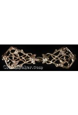 Cloakmakers.com Art Deco Vine  Cloak Clasp- Raw Jewelers Brass