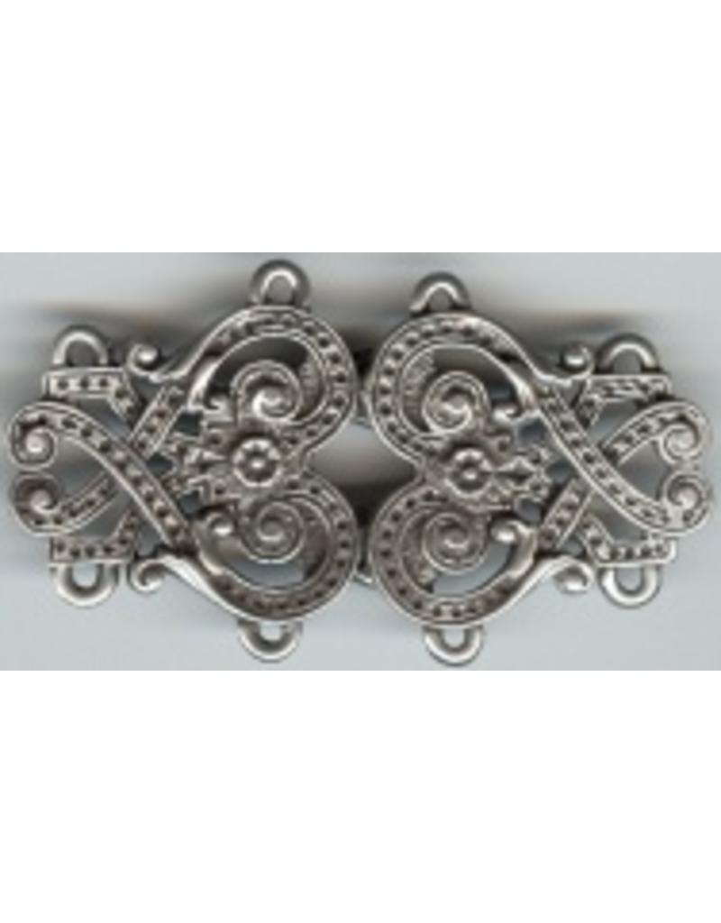 Cloakmakers.com Byzantine Swirls Cloak Clasp - Pewter