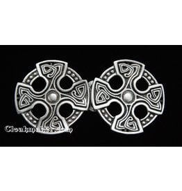 Cloakmakers.com Celtic Cross Cloak Clasp - Pewter