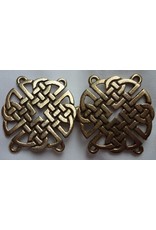 Cloakmakers.com Celtic Knot Round Cloak Clasp - Antique Bronze Tone Plated