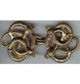 Cloakmakers.com Celtic Snakes Large Cloak Clasp - Jewelers Bronze