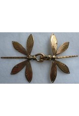 Cloakmakers.com Dragonfly Double Cloak Clasp - Raw Bronze
