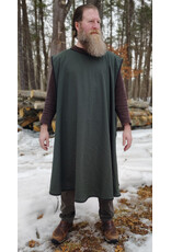 Cloakmakers.com J912-Washable Dark Green Cotton Blend Tabard w/ Silver Dragon Embroidery