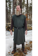 Cloakmakers.com J912-Washable Dark Green Cotton Blend Tabard w/ Silver Dragon Embroidery