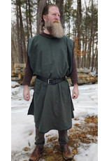 Cloakmakers.com J912-Washable Dark Green Cotton Blend Tabard w/ Silver Dragon Embroidery
