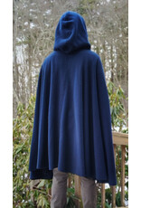Cloakmakers.com 5958-Washable Navy Blue Fleece Cloak w/ Silver Tone Clasp
