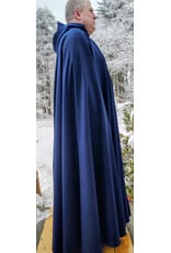 Cloakmakers.com 5960-Washable Lightweight Blue Faux Woven Wool Cloak w/ Silver Tone Clasp