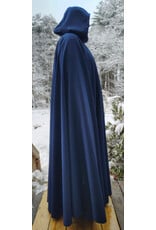 Cloakmakers.com 5960-Washable Lightweight Blue Faux Woven Wool Cloak w/ Silver Tone Clasp