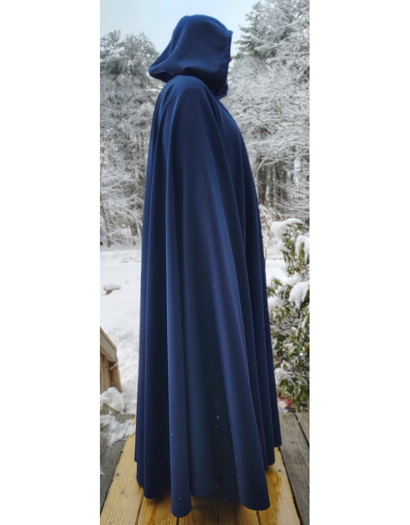 Cloakmakers.com 5960-Washable Lightweight Blue Faux Woven Wool Cloak w/ Silver Tone Clasp